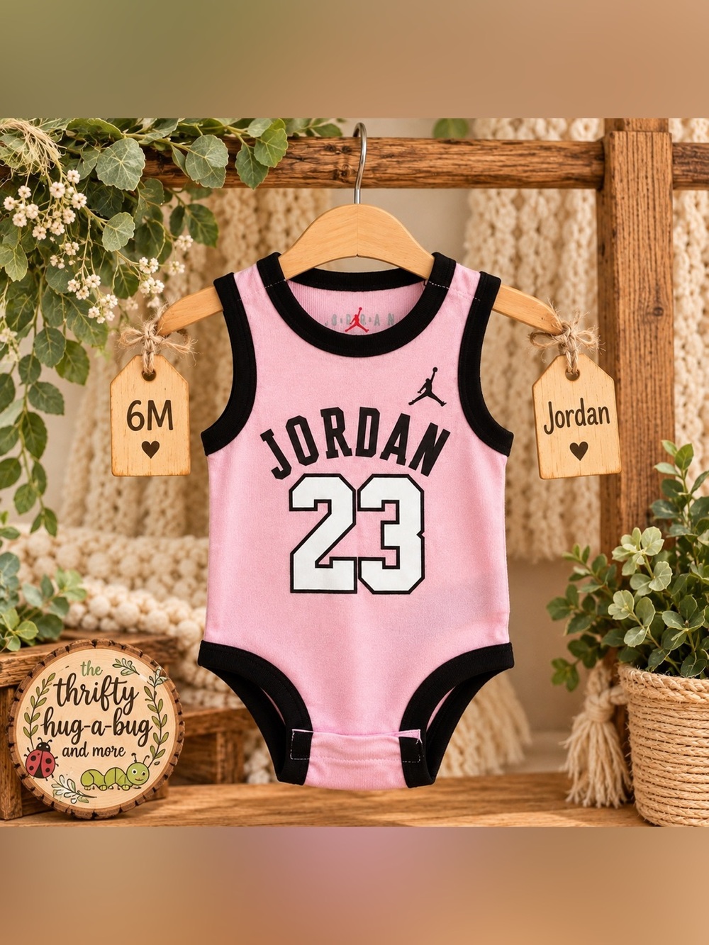 Jordan Baby Pink “23” Basketball Bodysuit | 6M 🏀🩷